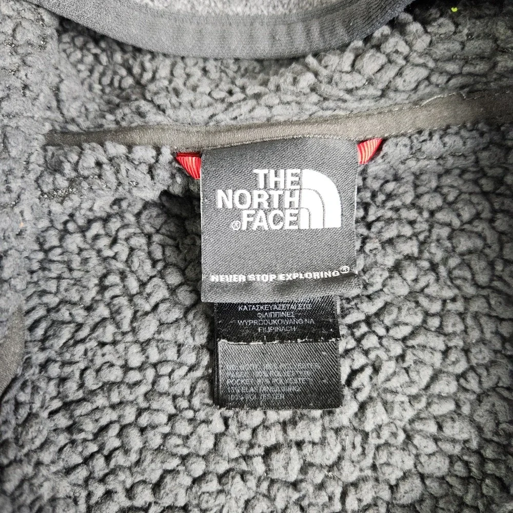 The North Face Fleece Hoodie Mens Medium Gray Sherpa Lined Activewear Full‎ Zip